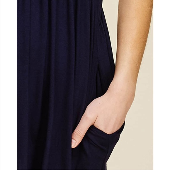 ✴️ FINAL SALE EMPIRE WAIST LOOSE MINI DRESS POCKET - Picture 2 of 3